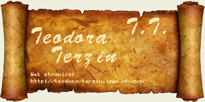 Teodora Terzin vizit kartica